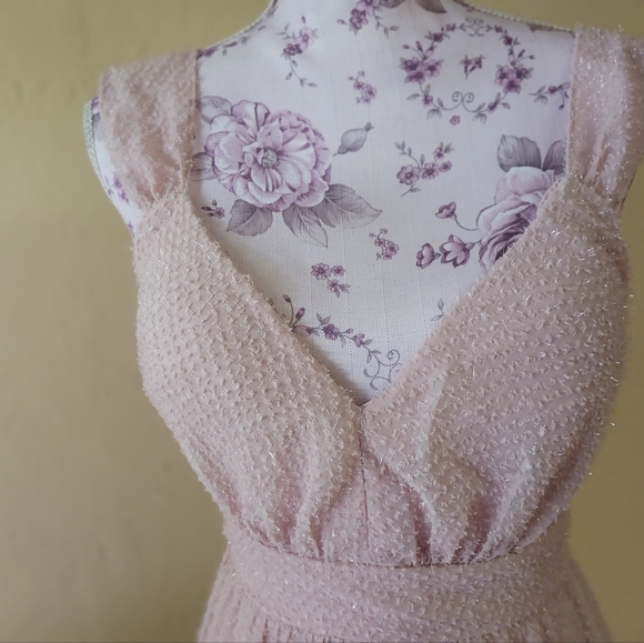 NWT new Majeste dress long maxi evening gown highlight pink chiffon - Picture 10 of 14